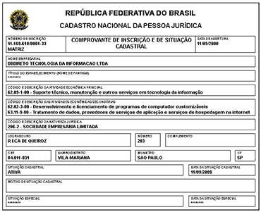 Exemplo de Consulta Online na Receita Federal CNPJ