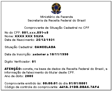 Exemplo de Consulta Online na Receita Federal CPF